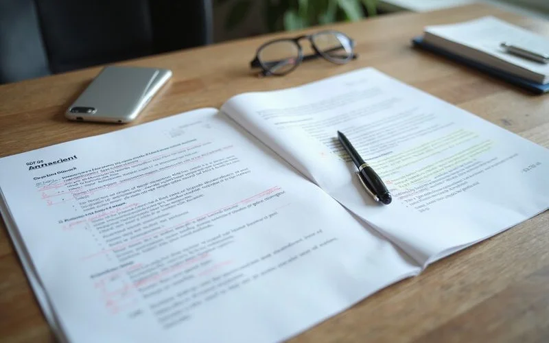 Two scope documents side by side with exclusions sections marked